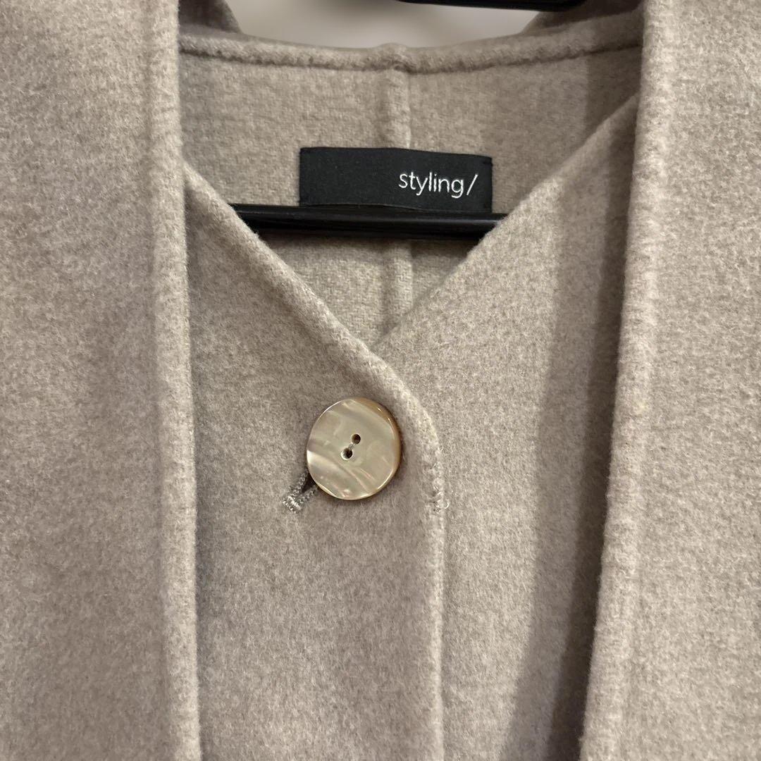 新品未使用　styling/ スタイリング リバーフードコート　ベージュ
