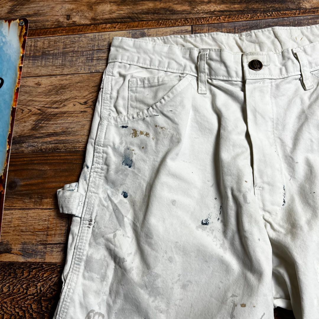 ゆ*様 Dickies ペインターパンツ ホワイト ペンキ飛び　古着　M相当
