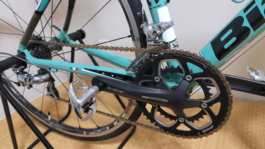 ビアンキVIA NIRONE7 Alu hydro105改 ホイールカーボン