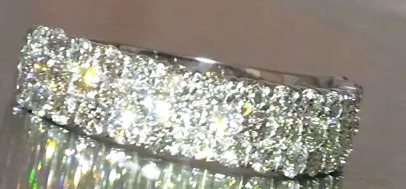 【ご奉仕】Pt900プラチナ天然ダイヤモンド1CTパヴェリング