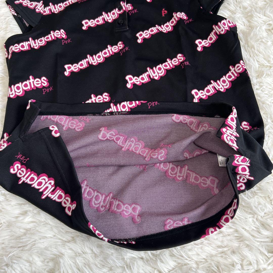 希少！近年モデル♡パーリーゲイツ セットアップ ロゴ総柄 スカート ポロシャツ