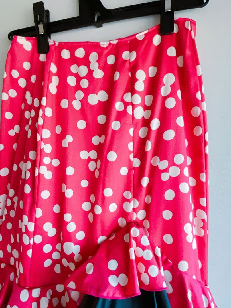 フラメンコ　ピンク水玉　ファルダ　衣装