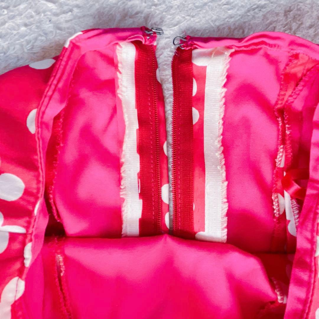 フラメンコ　ピンク水玉　ファルダ　衣装