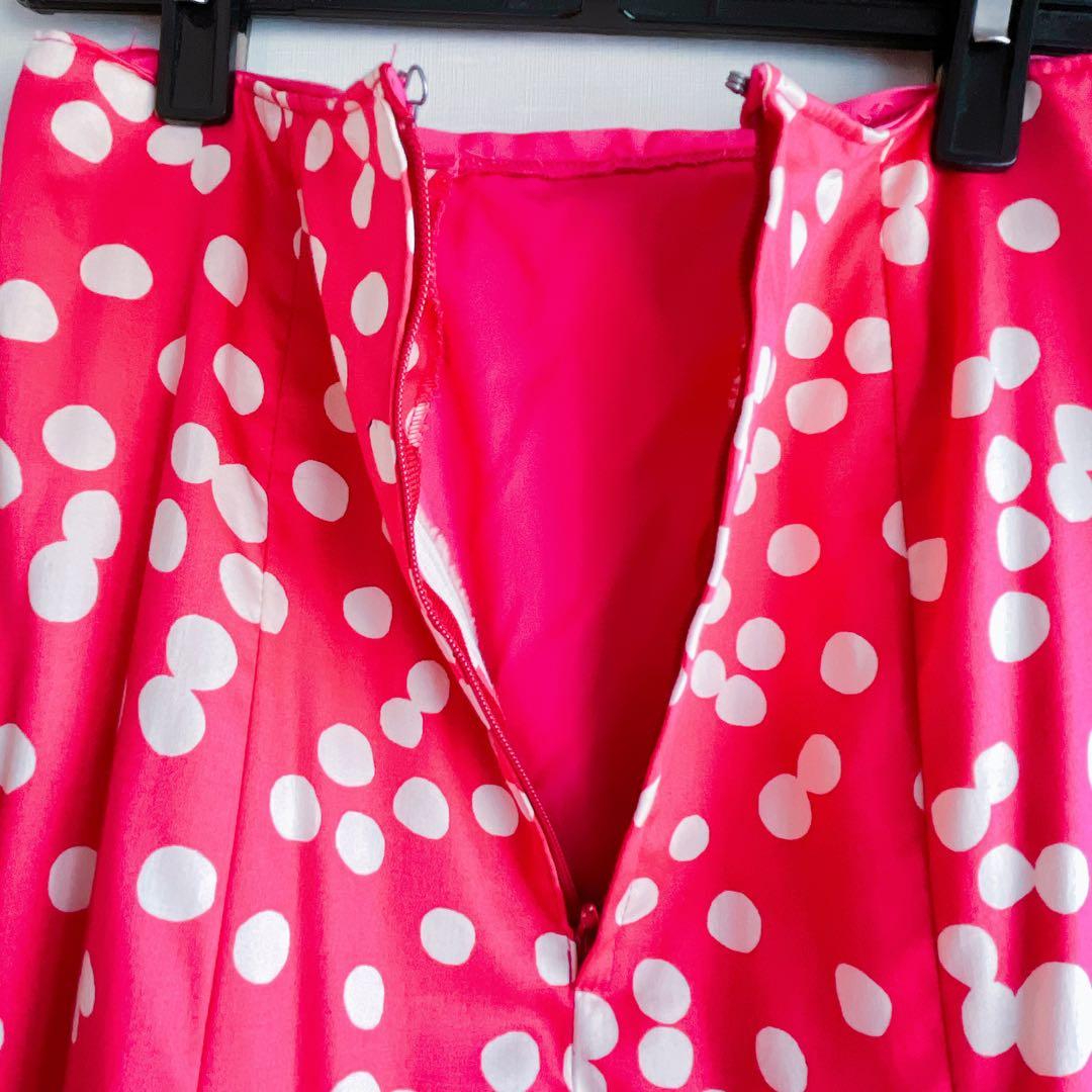 フラメンコ　ピンク水玉　ファルダ　衣装