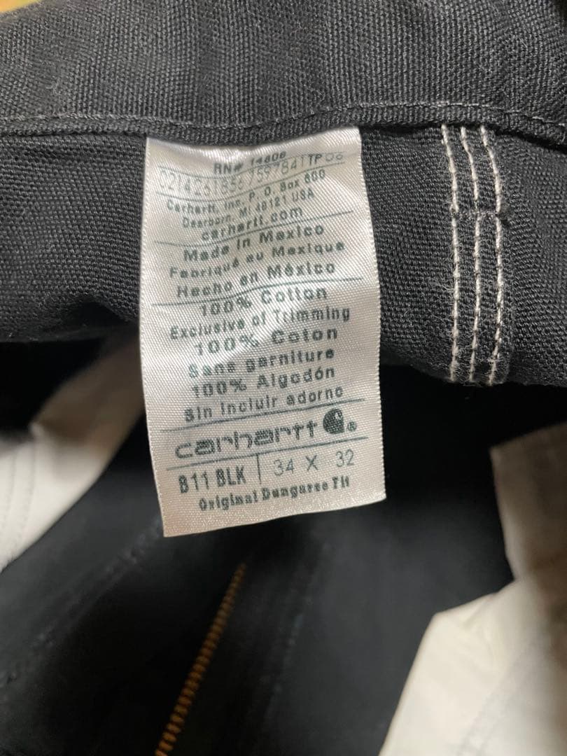 カーハート　ペインターパンツ ブラック　W34 ウォッシュドダック