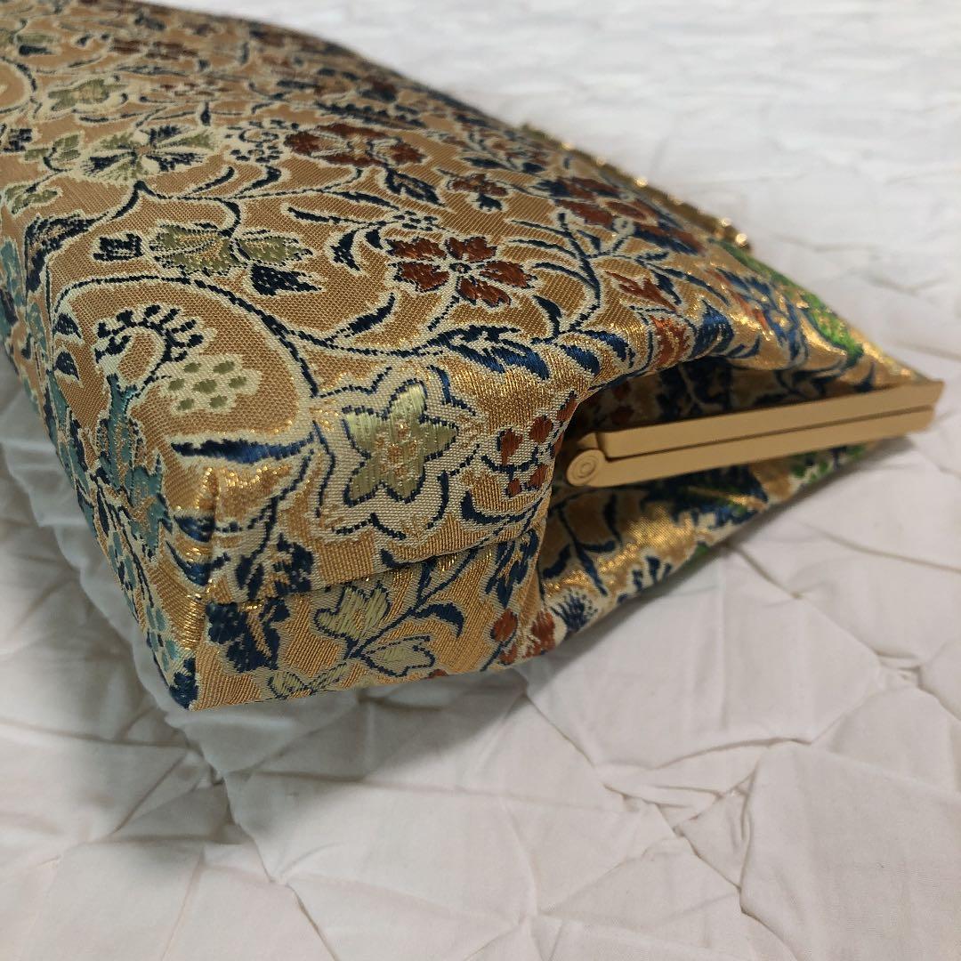 【新品】龍村のバッグ　早雲寺文台裂（金）