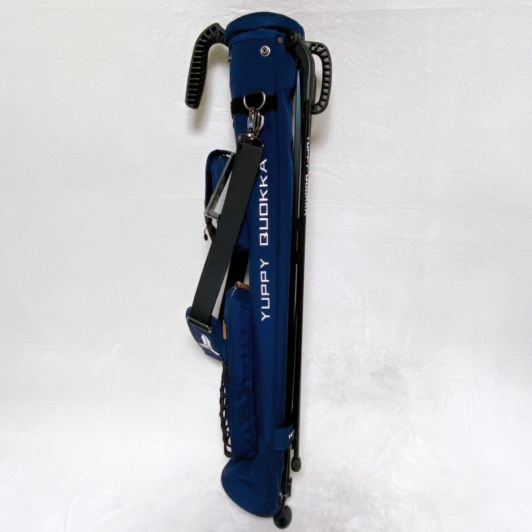 未使用級　YUPPY QUOKKA　セルフスタンドバッグ　クラブケース　ネイビー