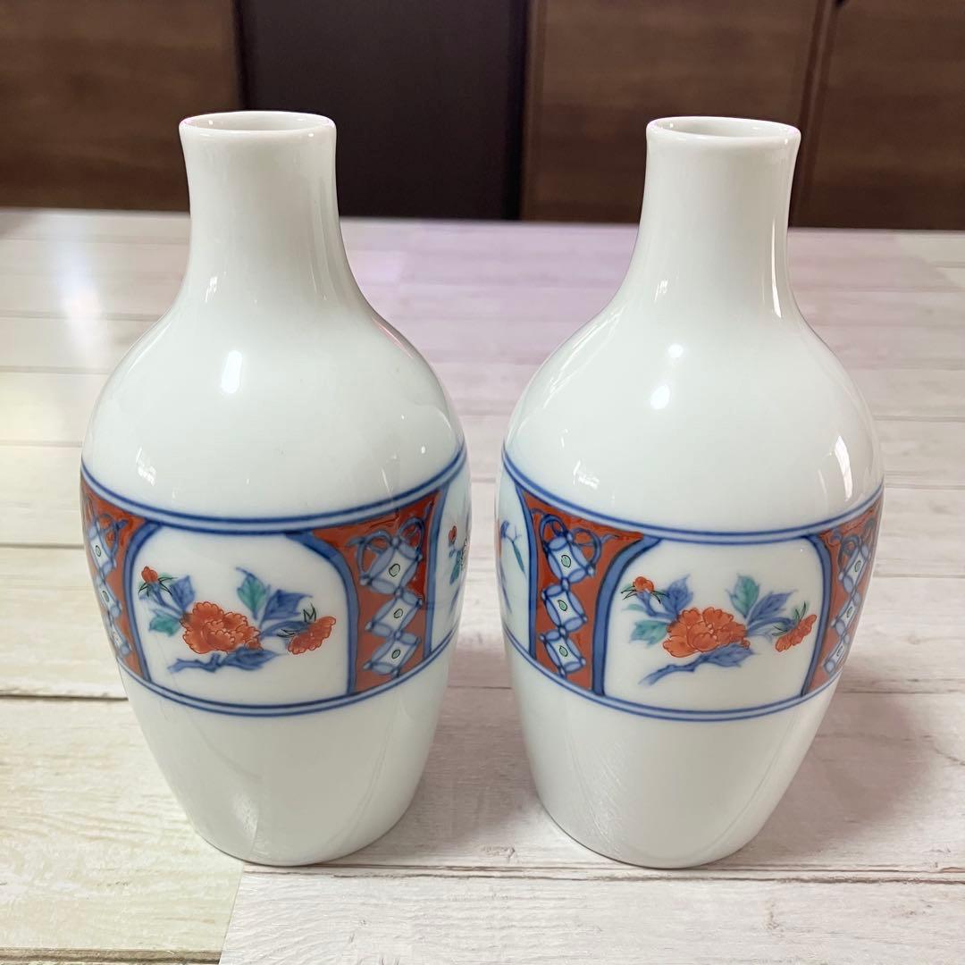 柿右衛門作　徳利2 盃5 酒器セット 酒器揃 有田焼