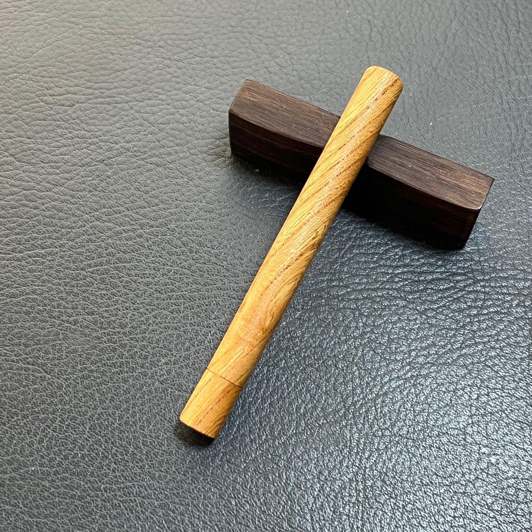 28ケヤキ木製キャップ芯ケース　木目揃え