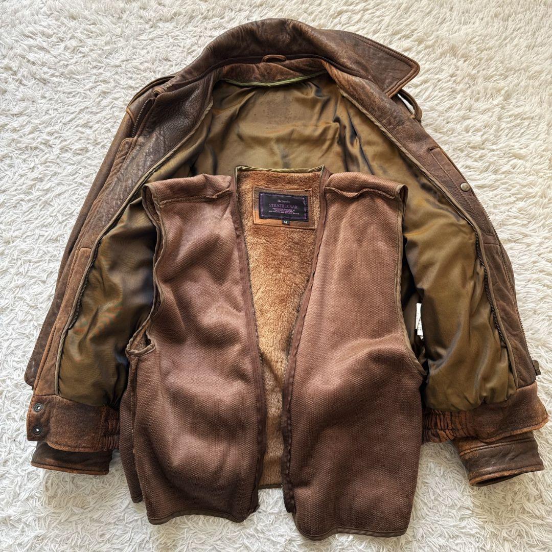 90s Type A-2 羊革 ライナー フライトジャケット ボンバージャケット