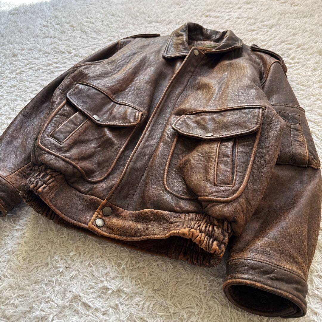 90s Type A-2 羊革 ライナー フライトジャケット ボンバージャケット