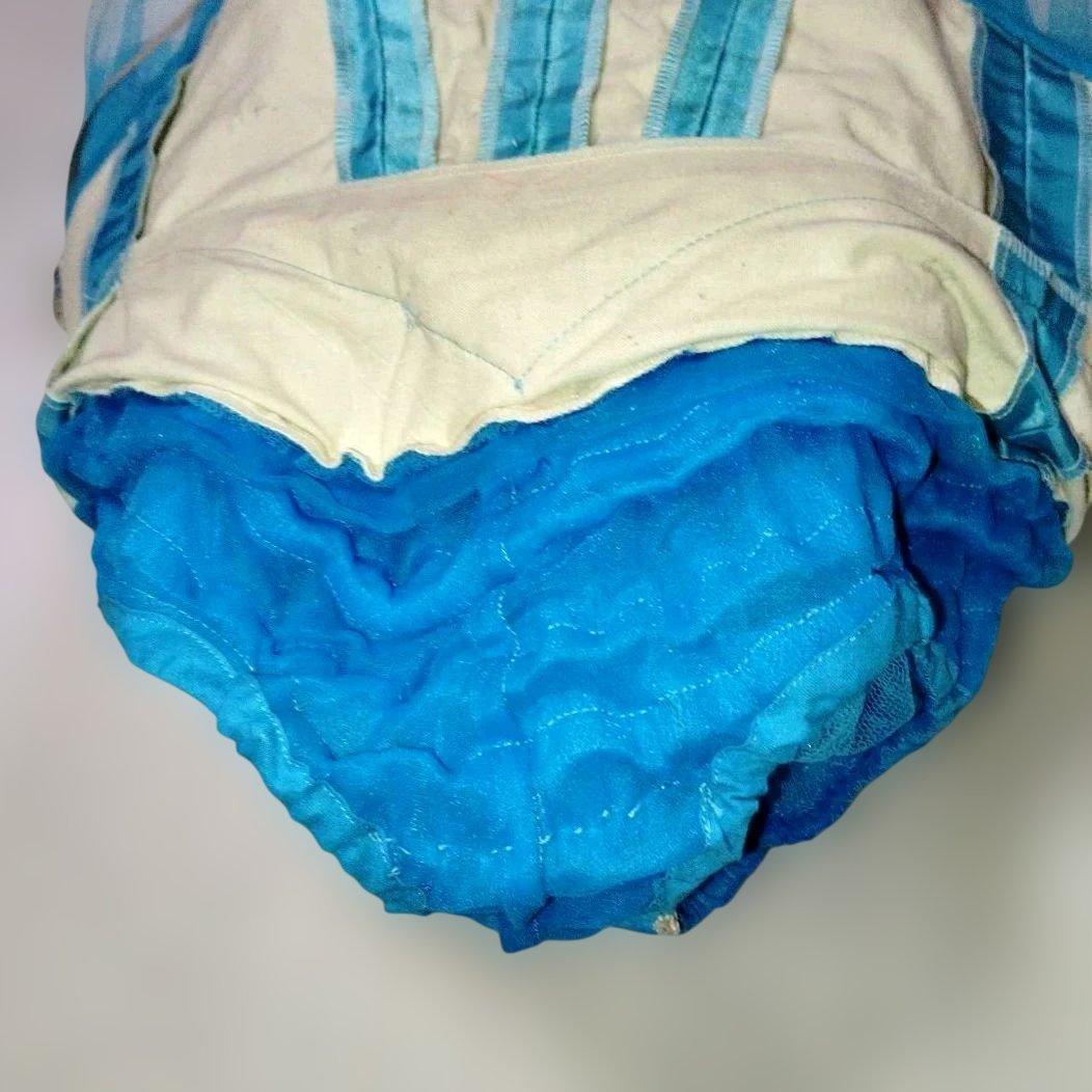 バレエ　水色 チュチュ シルビア製4号　Y4 ．A4 2着　 髪飾り、袖付