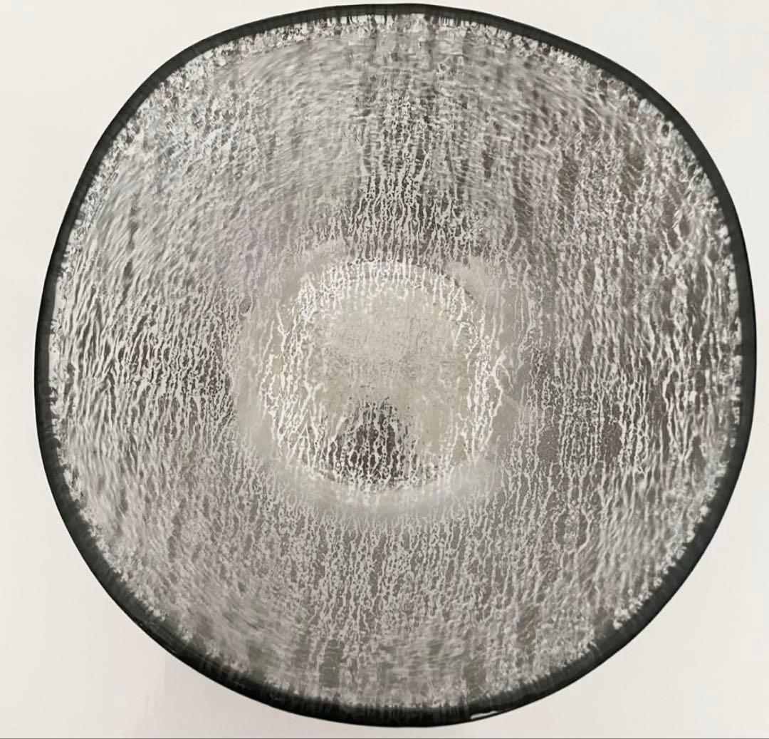 glass studio グラススタジオ ラウンドボウル　シルバー　ブラック