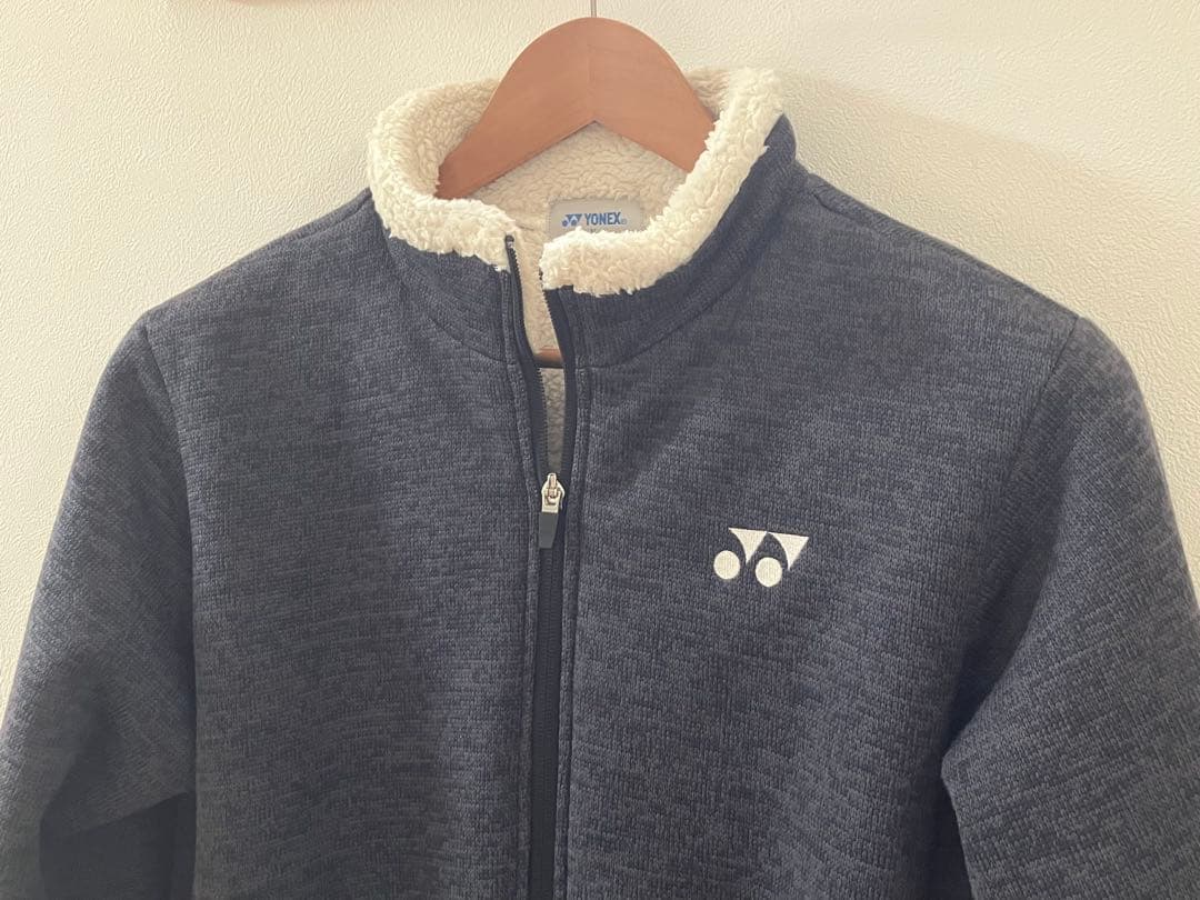 YONEX ヨネックス ボアジャケット グレー M 美品 起毛 防寒 テニスバド