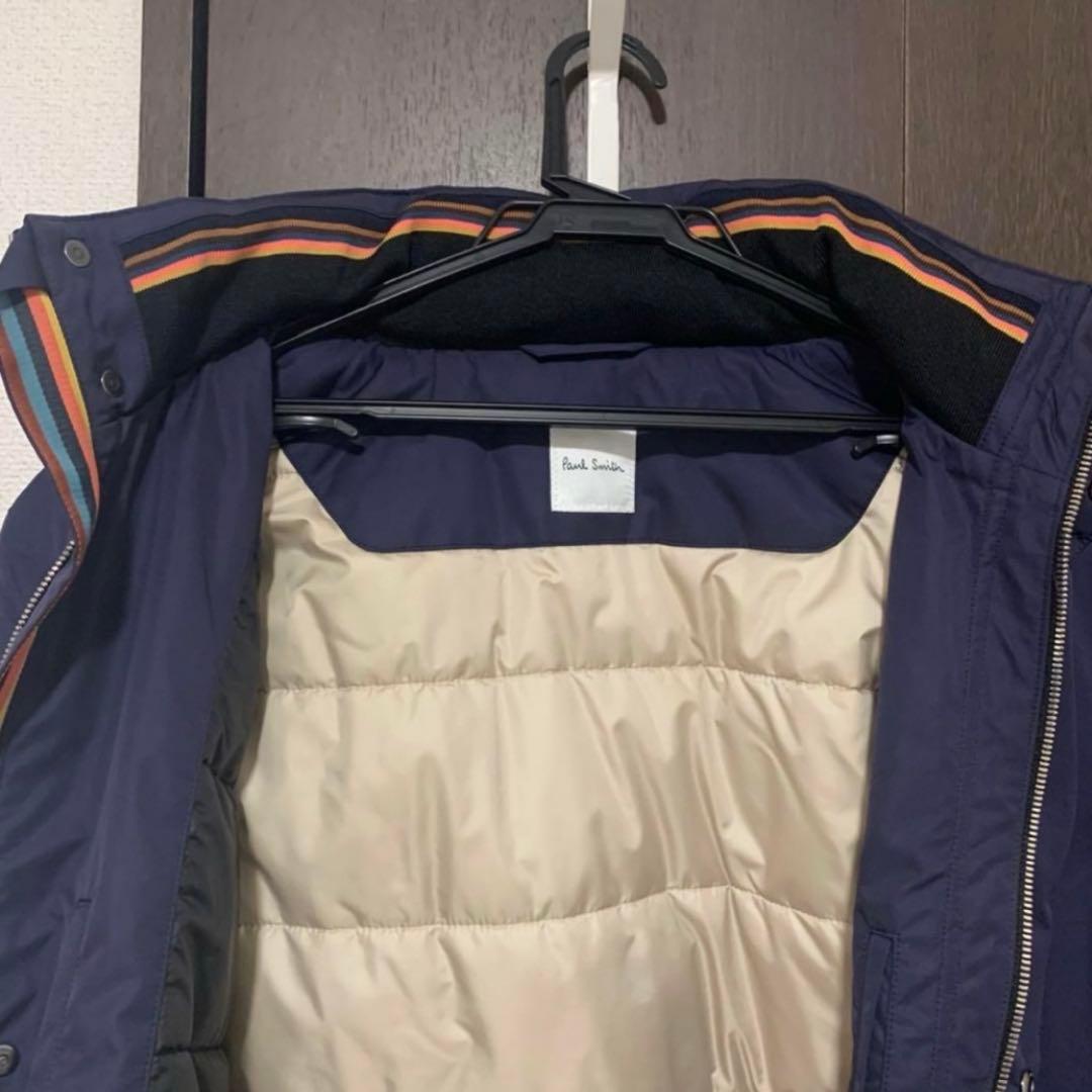 Paul Smithスタンドカラーコート ポリエステル 2way ネイビー