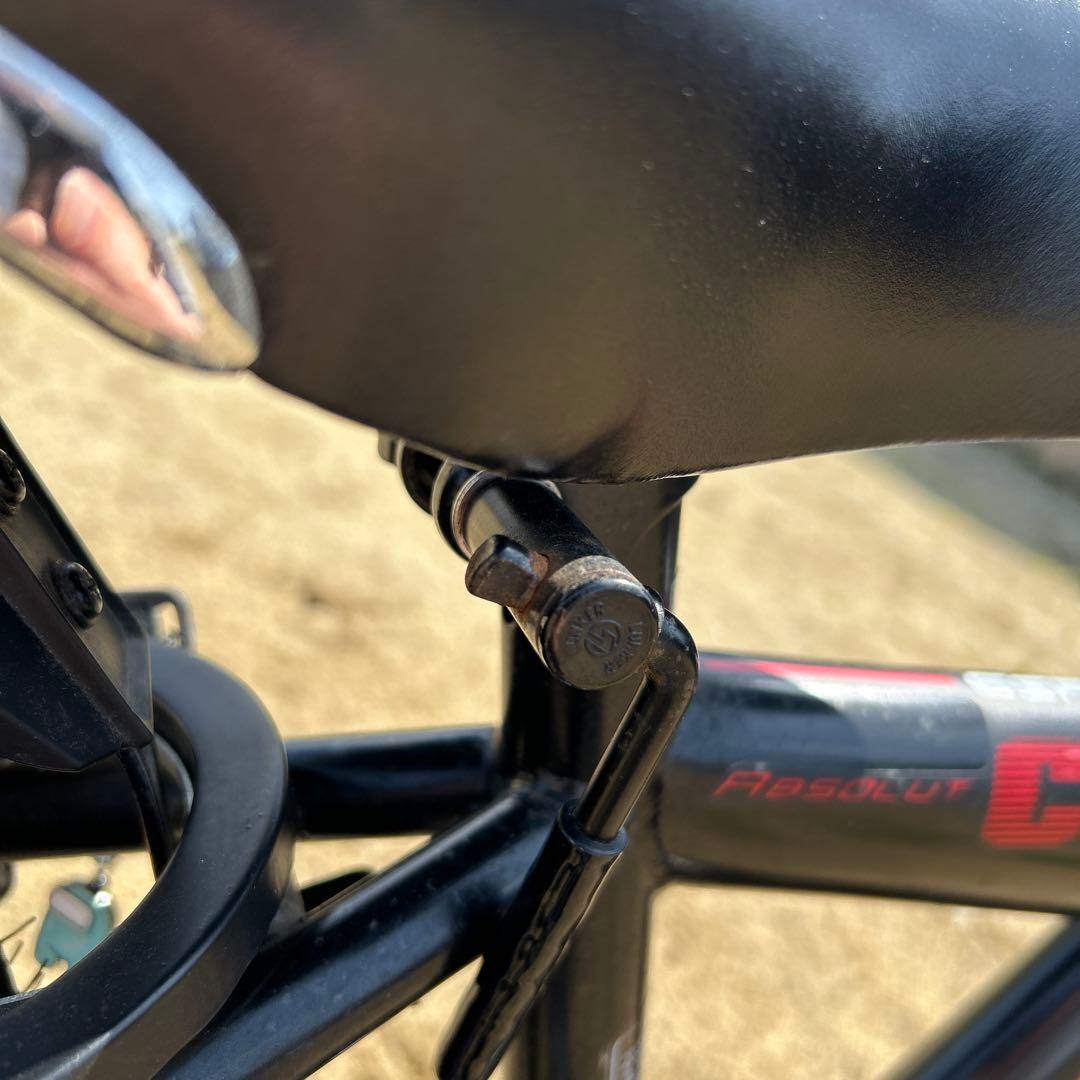 子供用 自転車 本体 黒・赤 前カゴ付 HEAD