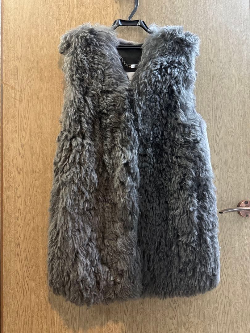 ジレ　ベスト　ファー　manzoni24 ハンガー付き