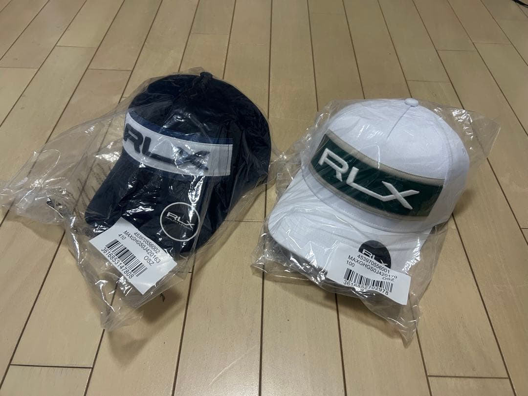 RLX ラルフローレン　キャップ ①ネイビー ②ホワイト 2枚セット