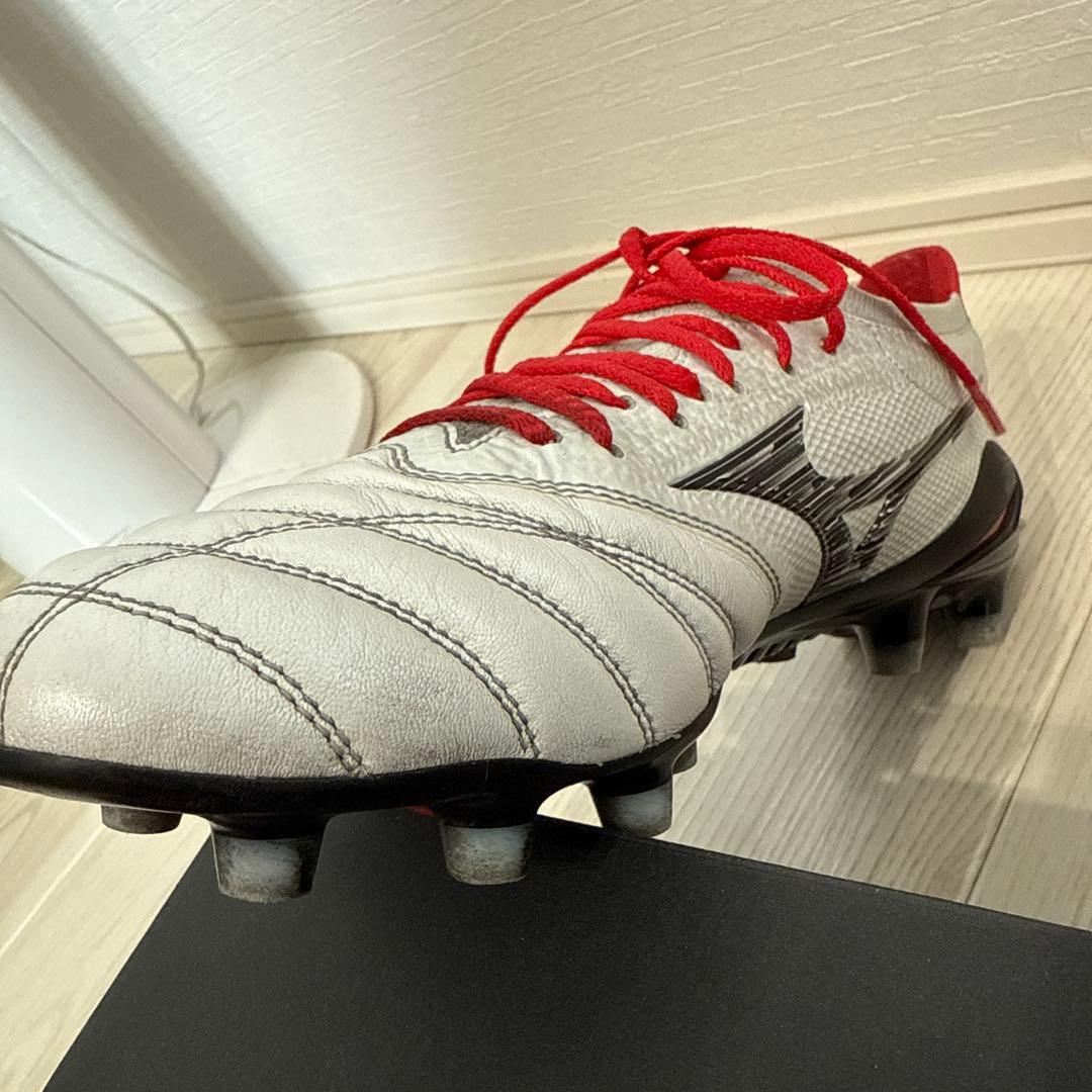 極美品 Mizuno モレリアネオ4β JAPAN ホワイト/レッド 25.5