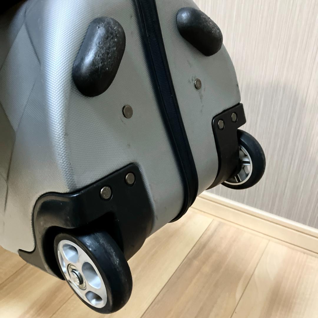 【高機能】メガゴルフ ハードケース キャスター付き キャディバッグ シルバー