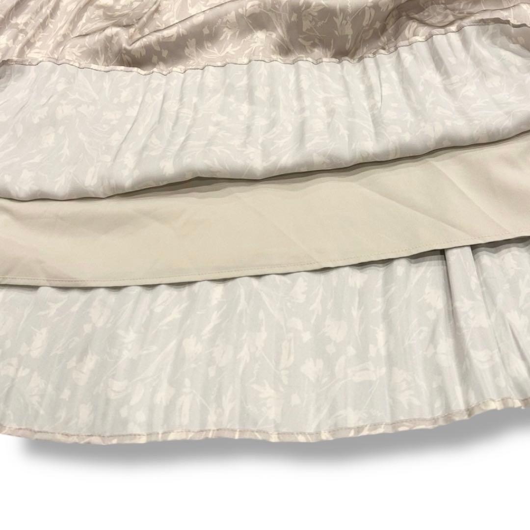 雑誌掲載✨ セルフォード 2way ガウラプリントプリーツワンピース 36