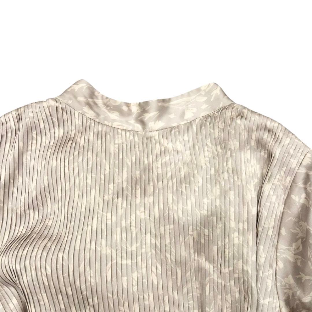 雑誌掲載✨ セルフォード 2way ガウラプリントプリーツワンピース 36