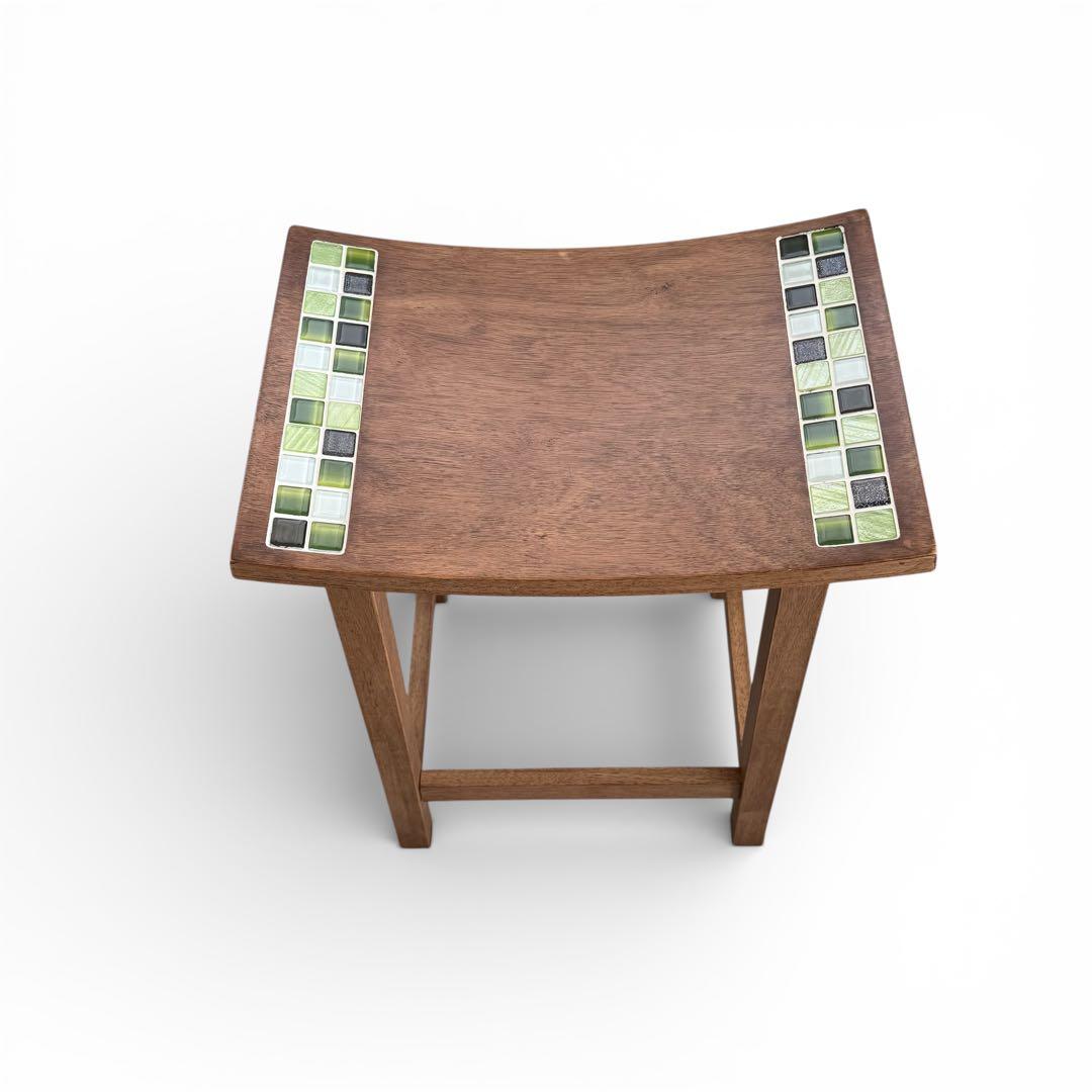 大川家具　スツール　木製 タイル 椅子　TESTA テスタ　天然木　北欧