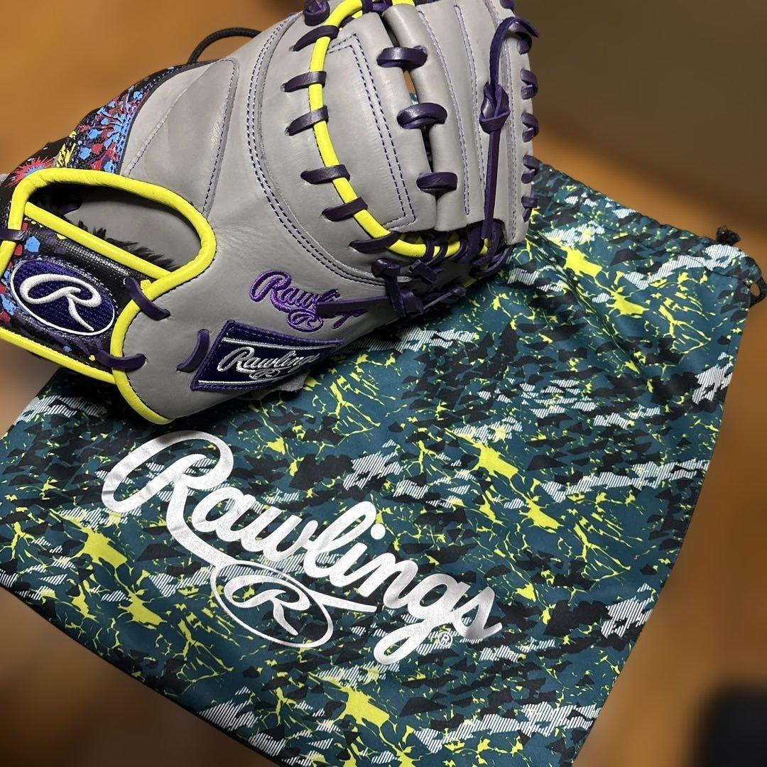Rawlings LGE-T20 軟式グローブ グレー/黒/紫/黄