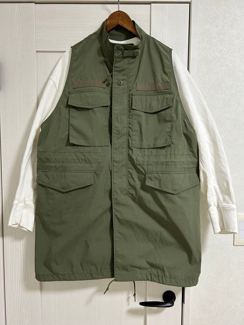 美品ビームスボーイソロテックスm-65ファティーグベストオリーブ