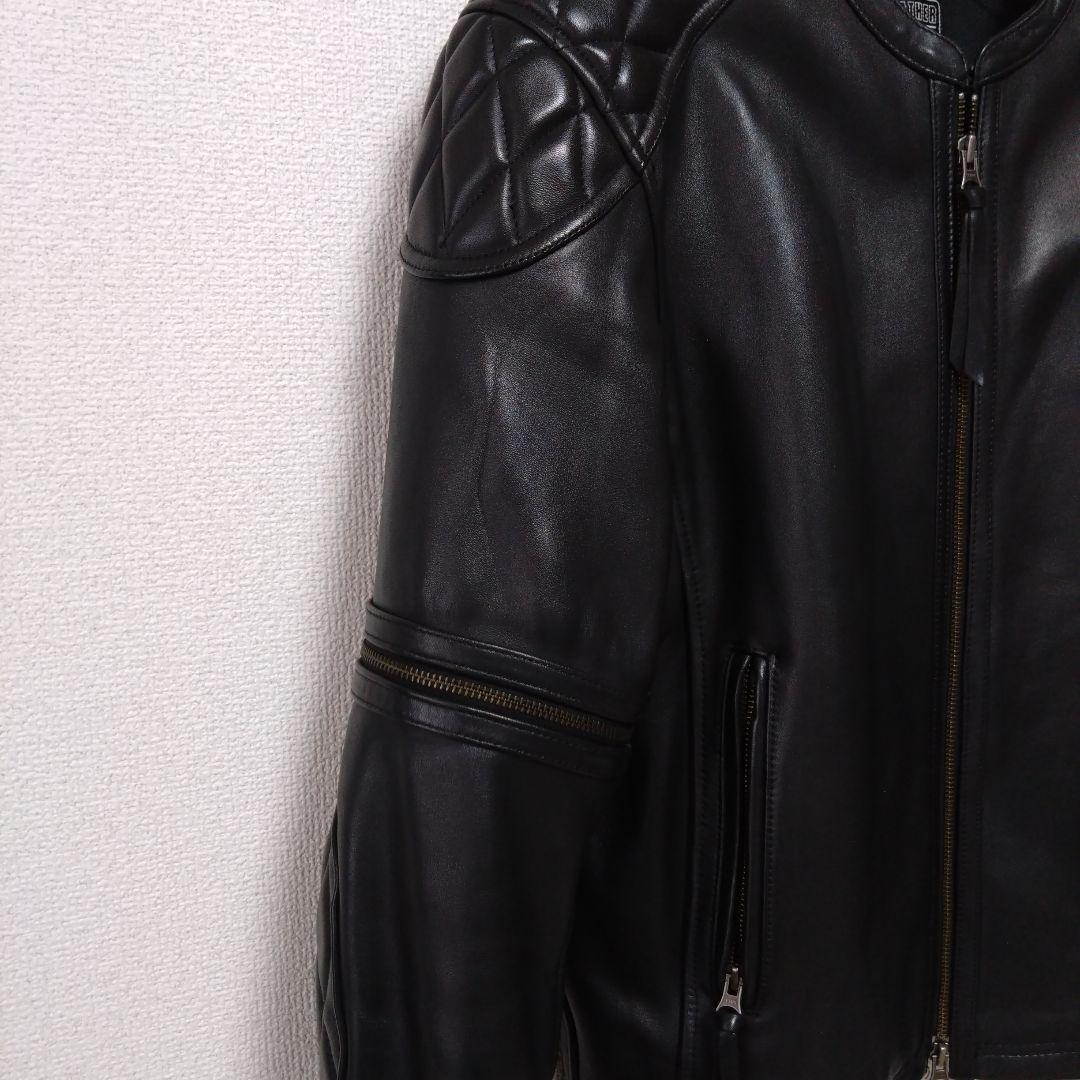 【3月末まで】KADOYA　黒レザーライダースジャケット