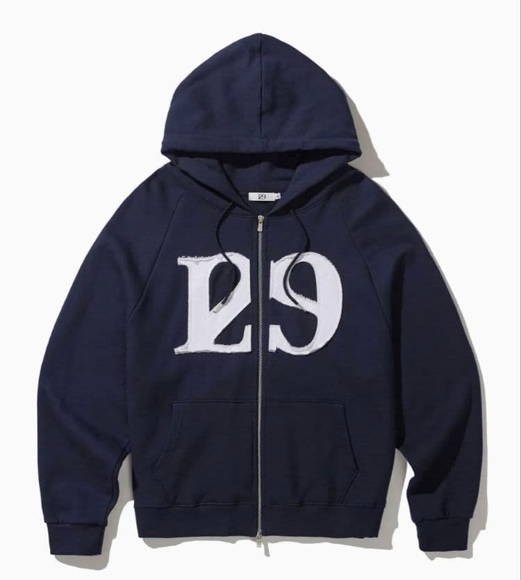 ILLIGO 129 ロゴパッチフードジップアップネイビー