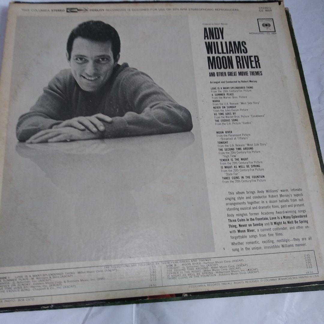 andy.williams.レトロな中古LPレコード７枚海外版とにかく良曲が一杯