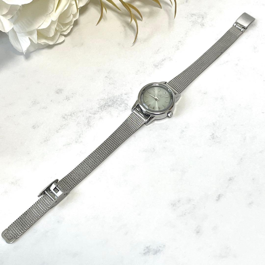 極美品✨ete エテ ダイヤモンド ソーラーウォッチ メッシュベルト 腕時計