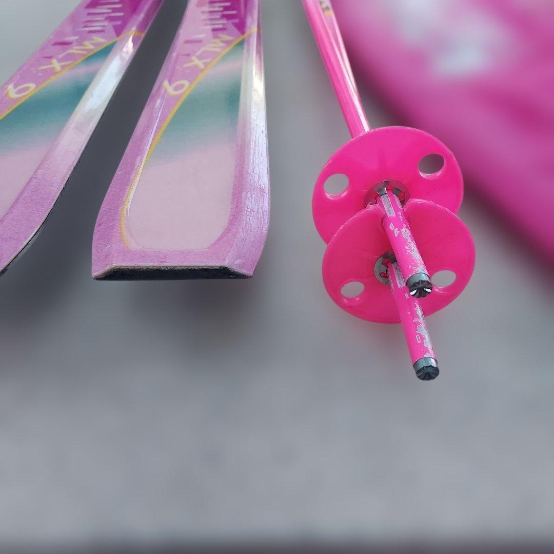 Salomon スキー板セット ピンク　ストックやケース付き