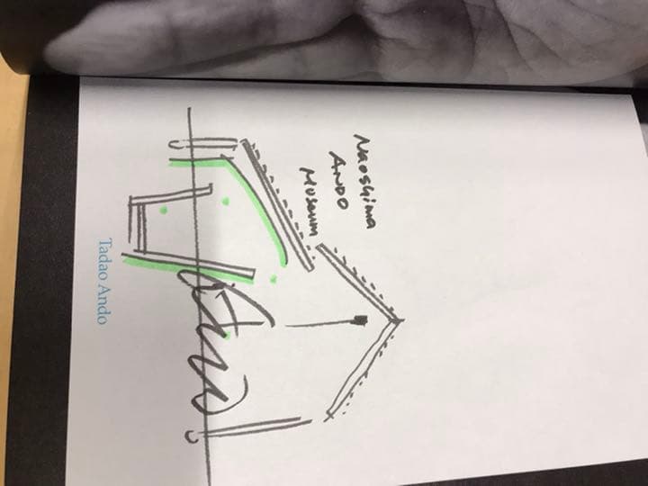 ◎直筆サインとイラスト入り　安藤忠雄とその記憶