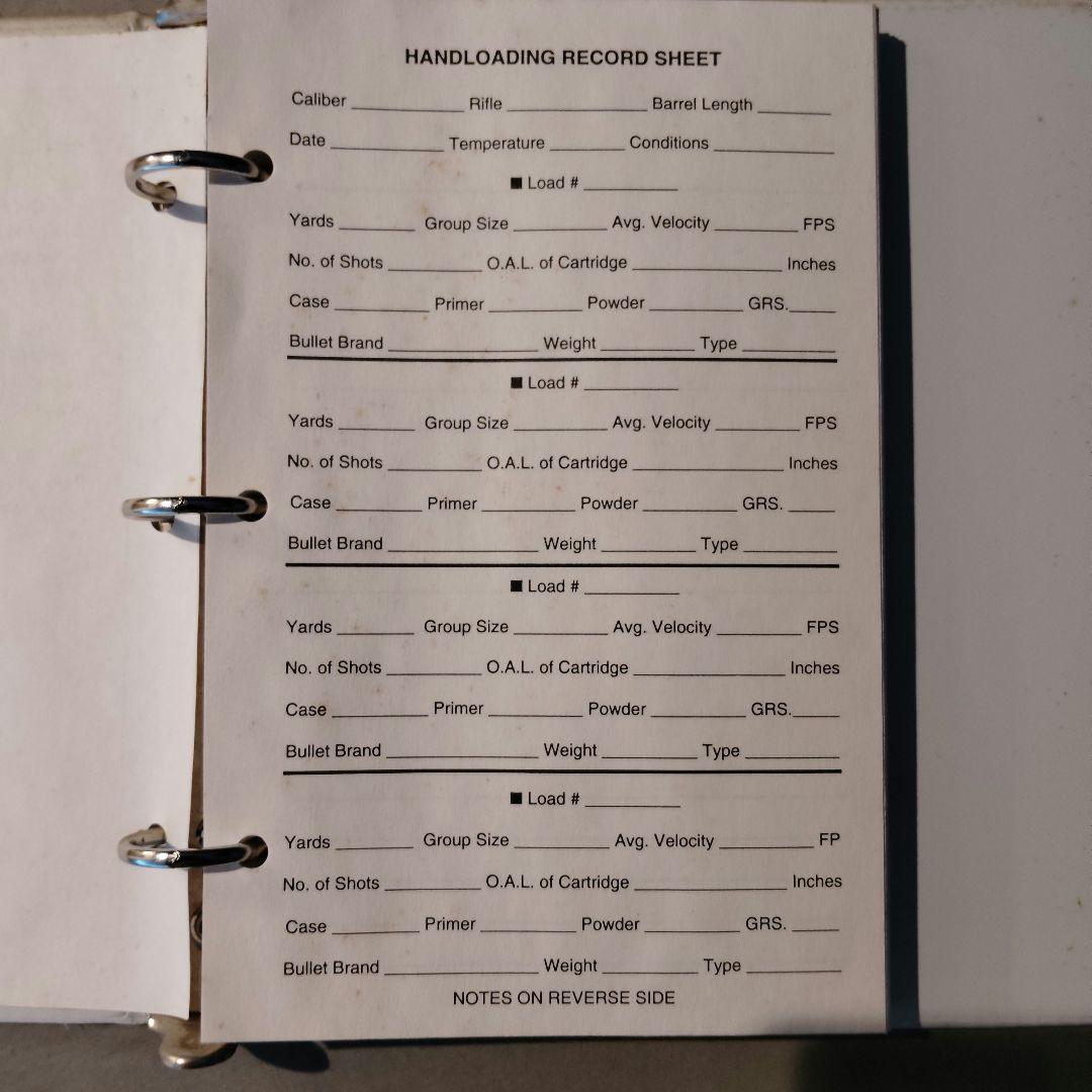 【洋書】ハンドローディング/クロノグラフ記録簿　2冊セット 銃弾 火薬