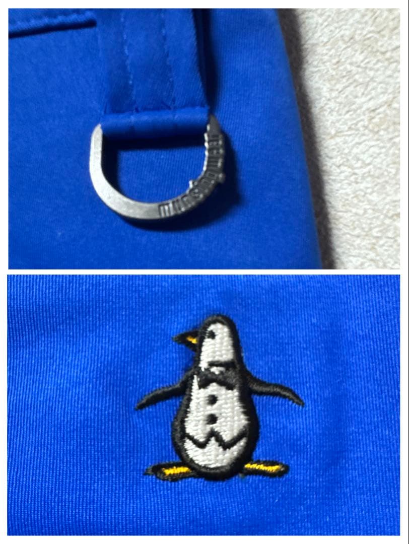 【新品】マンシングウェア・高性能・ストレッチ　ゴルフパンツ　ブルー　L W85