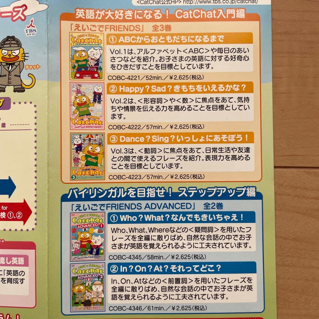 CatChat えいごでFRIENDS ADVANCED DVD 5巻セット