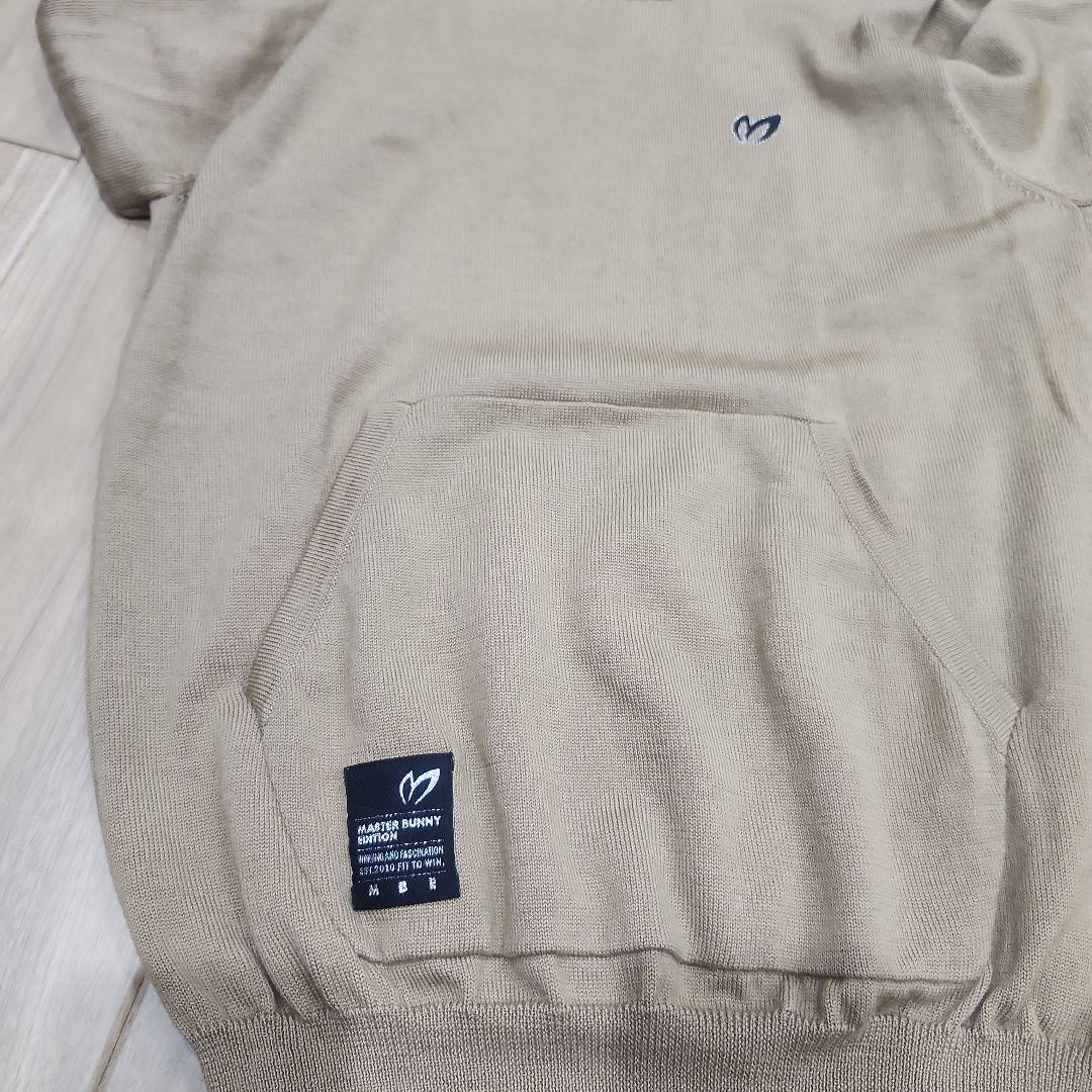 【美品】ベージュ フード付き ニットセーター