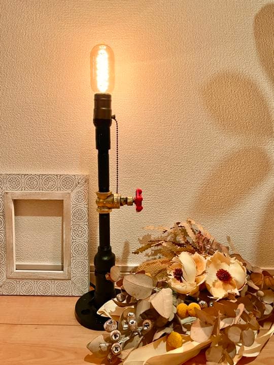 インダストリアル 鉄パイプ インテリア エジソン ランプ 照明 フロア ライト