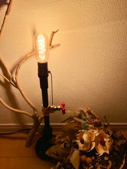 インダストリアル 鉄パイプ インテリア エジソン ランプ 照明 フロア ライト