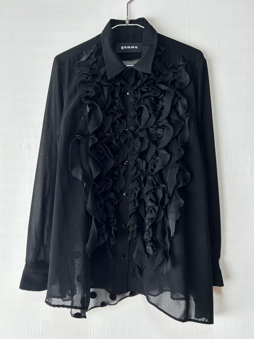 gomme ゴム フリルデザイン ブラウス
