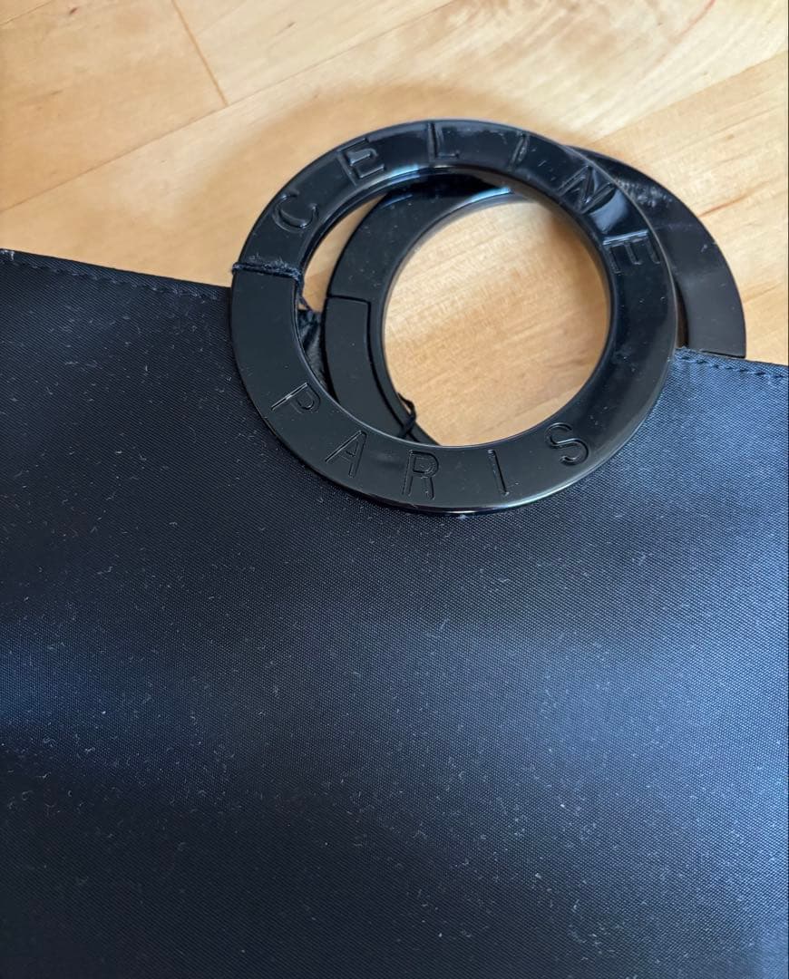 【美品】セリーヌ　ハンドバッグ　サークルハンドル　フォーマル　希少 箱付き