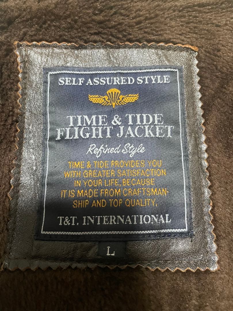 【希少】ヴィンテージ フライトジャケット レザー ボア襟 ブラウン