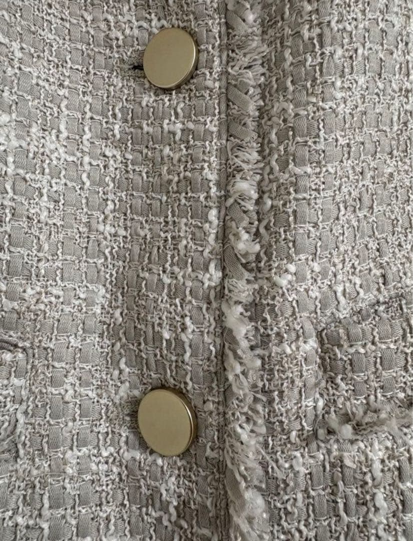 MK MICHEL 【小さいサイズ】ファンシーツイードジレ/洗える S