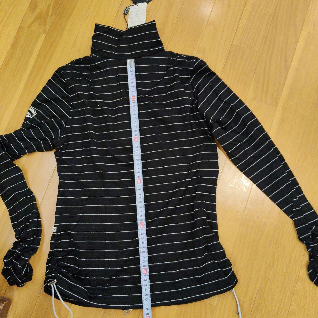 新品　Callaway ストライプ ジップアップカーディガン