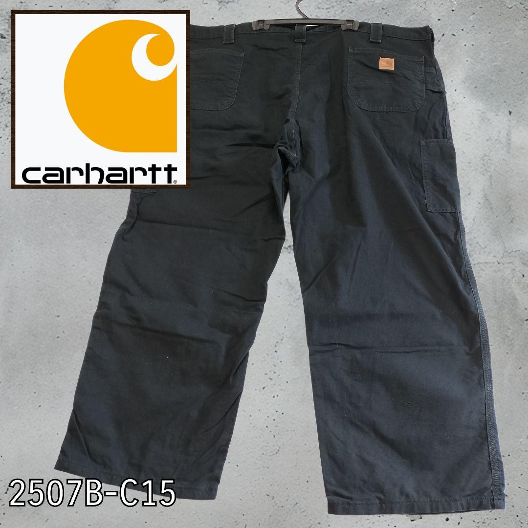 ★カーハート　carhartt　ペインター　ワークパンツ　ブラック　極太　W48