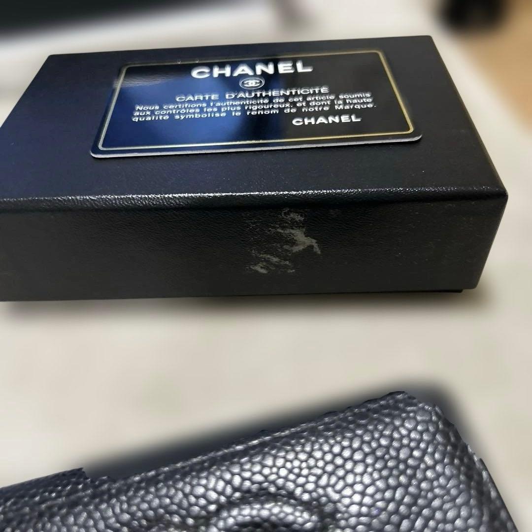 シャネル　キャビアスキン6連 キーケース　ブラック