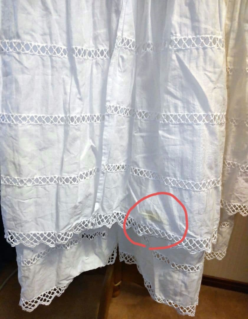 PLEATS PLEASE ヴィンテージ ロングワンピース 白 レース