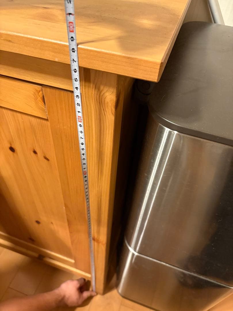 あちこです。ナチュラルウッド 食器棚 引き出し付き